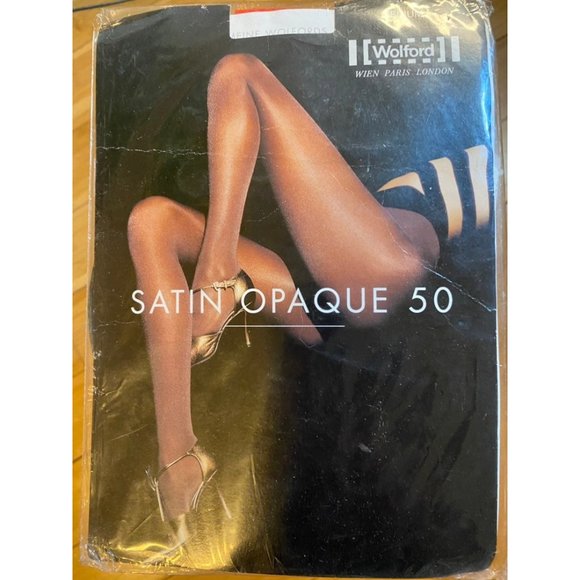 Wolford Satin Opaque Red Tights Women\'s size Medium